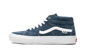Pig Suede Skate Grosso Mid "Blue/White"