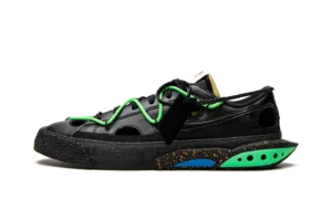 Blazer Low "Off-White - Black / Electro Green"
