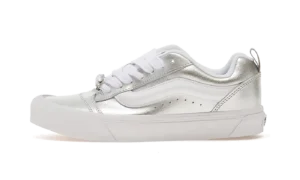Knu Skool "Metallic Leather Silver"