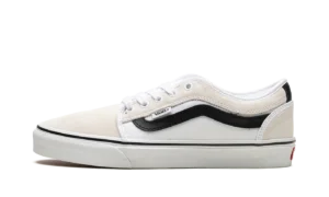 Chukka Low Sidestripe "White/Black"