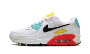 Air Max 90 WMNS "White / Black / Pink Foam / Bright Crimson"