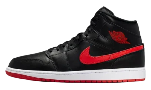 Air Jordan 1 Mid "Black / White / University Red"
