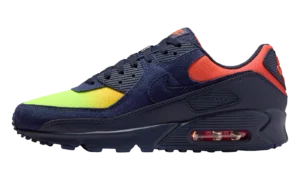 Air Max 90 "Blackened Blue Lemon Venom Hyper Crimson Gradient"