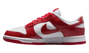 Dunk Low SE WMNS "Patent White University Red"