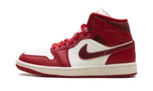 Air Jordan 1 Mid WMNS "Red Cracked Leather"