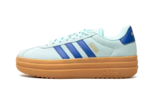 VL Court Bold Tennis Shoes WMNS "Flash Aqua / Royal Blue / Gold Metallic"