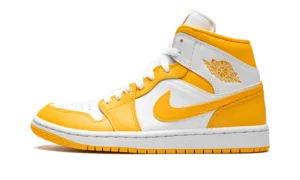 JORDAN 1 MID WMNS "White / University Gold"