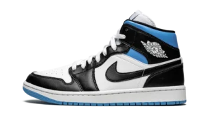 AIR JORDAN 1 MID WMNS "Black / White / University Blue"