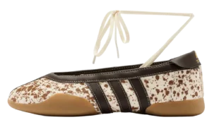 Taekwondo Mei Ballet WMNS "Cow Print Off White Dark Brown"