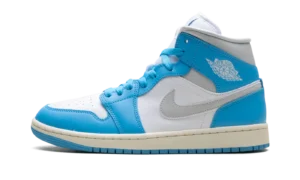 Jordan 1 Mid WMNS "Dark Powder Blue White Sail Neutral Grey"