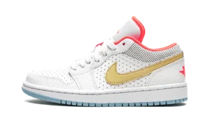 AIR JORDAN 1 LO SE WMNS "White / Sesame / Flash Crimson"